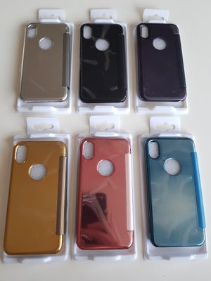 Cover, t. iPhone, X / XS, Helt nye Mirror cover i flere farver til Iphone X / Xs

Slim flip cover

P