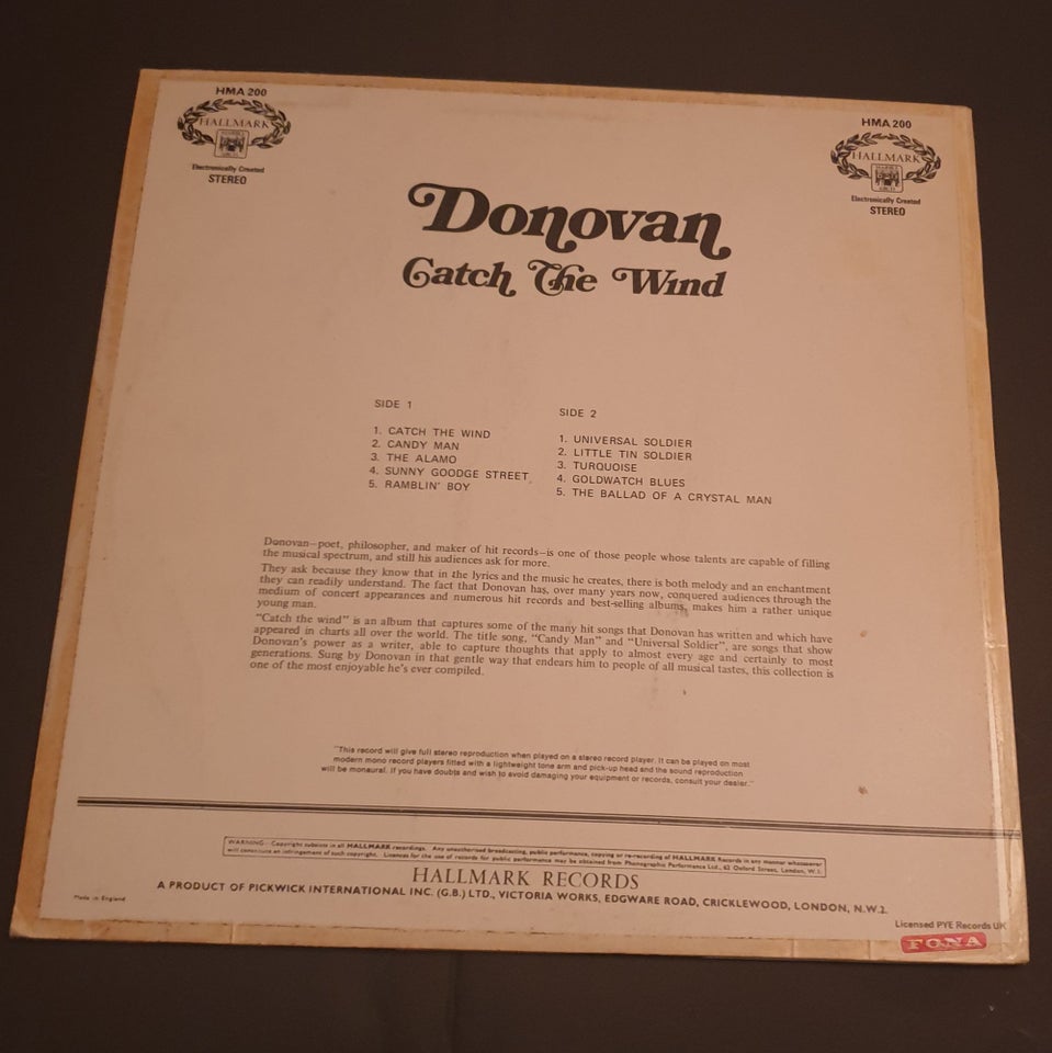 LP, Donovan, Catch The Wind