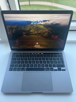 MacBook Pro,  13’ Space Grey 2020, M1 GHz, 8 GB ram, 256 GB harddisk, Perfekt, Perfekt stand, med la