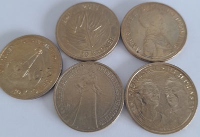 Danmark, mønter, 20, Hvert 5 stk er en sæt hver sæt sælges for 200kr. 
Med forskellige motiver / sym