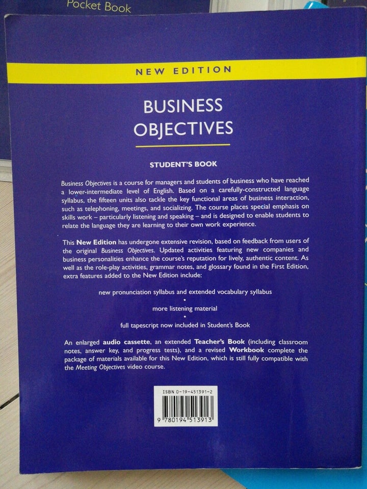 Engelsk. Sprog. Business objectives, Vicky Hollett