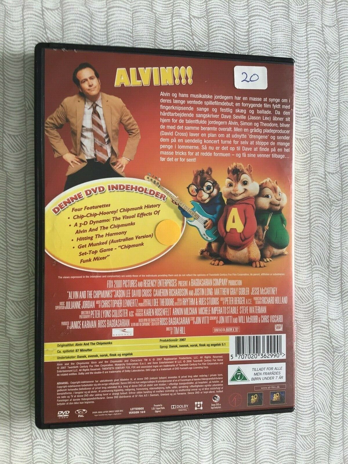 Alvin og de frække jordegern , DVD, animation