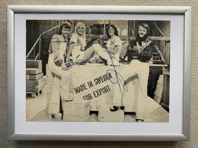 Autografer, #Abba, ABBA autografer - Ægte. Fra deres spæde begyndelse i 70’erne 
#Agnetha
#Frida
#Bj