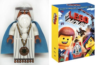 Lego Movie, The Movie (DVD) med Exlusive minifigur Vitruvius, "LEGO The Movie" DVD med Exlusive mini