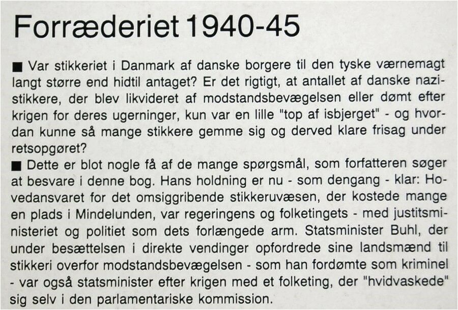 FORRÆDERIET 1940-45, Øjvind Fjeldsted Andresen, emne: