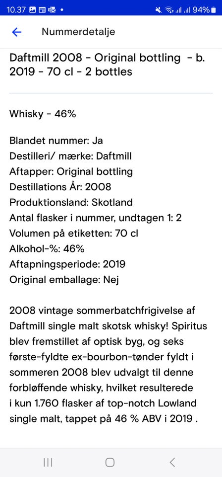 Vin og spiritus, Whisky