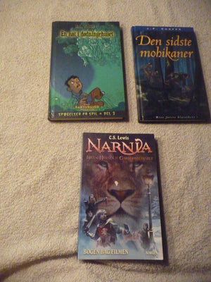 Narnia - Spøgelser på spil  - Den sidste mohikaner, J.F.Cooper - R.L.Stine - C.S.Lewis, Diverse bøge