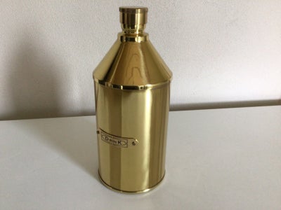 Messing, Drink flaske, Fra ESSO. G. V. Harnisch Design, Denmark. Højde 22 cm. Flot messing flaske