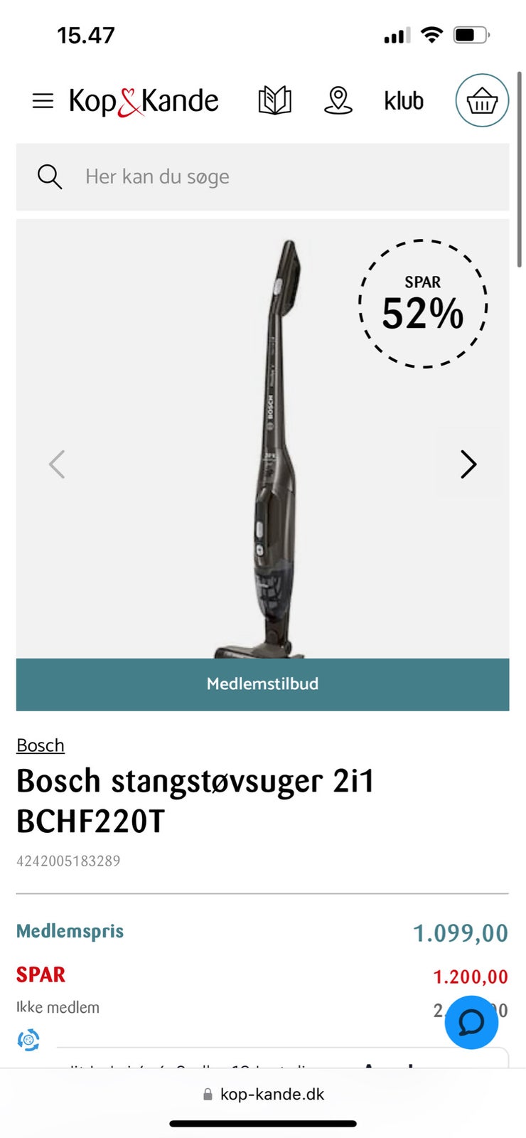 Håndstøvsuger, Bosch