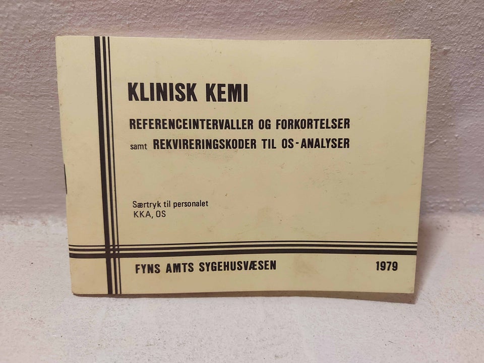 klinisk kemi referenceintervaller og forkortelser, emne: