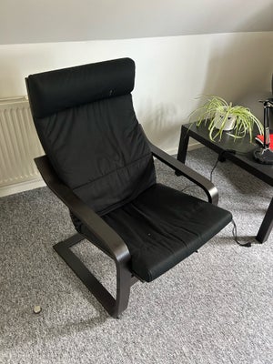 Andet, stof, Ikea, 300 kr for det hele 
2 stole og 1 sofabord, LACK Ikea, i mørkt træ og sort stof. 