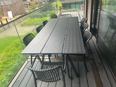 Havebord, New York havebord og stole, Sort aluminiumsstel med nonwood, Helt nyt, aldrig brugt, og pr