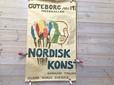 Konst udstilling, Ukendt, motiv: Nordisk konst, Denne gamle plakat er fra en gang i 1930varne, den e