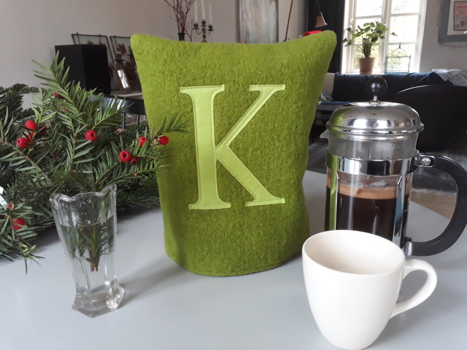 Kaffehætte / kaffevarmer til stempelkande, Eget design: