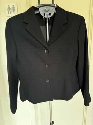 Blazer, str. 44, Downtown Vision,  Sort,  76% polyester, 33 % viskose,  God men brugt, Flot kort sor