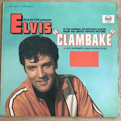 LP, Elvis Presley, Clambake, Pop, Tysk 1967 RCA/Victor Records press
Vinyl: VG-(rids på s.1 og hairl