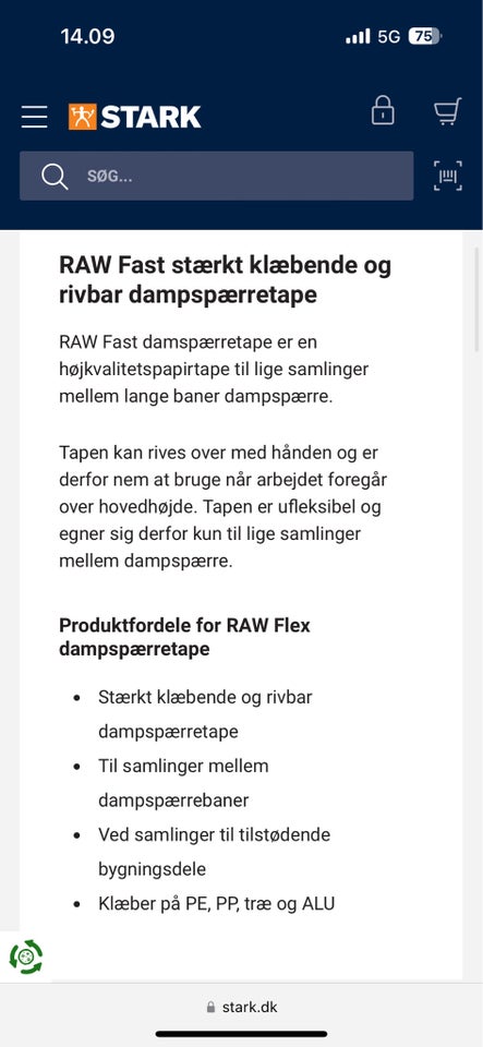 Dampspærre tape RAW