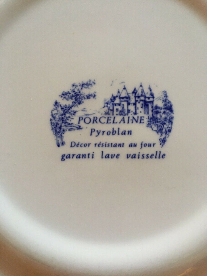 Porcelæn, Middagstallerkner, Pyroblan - France