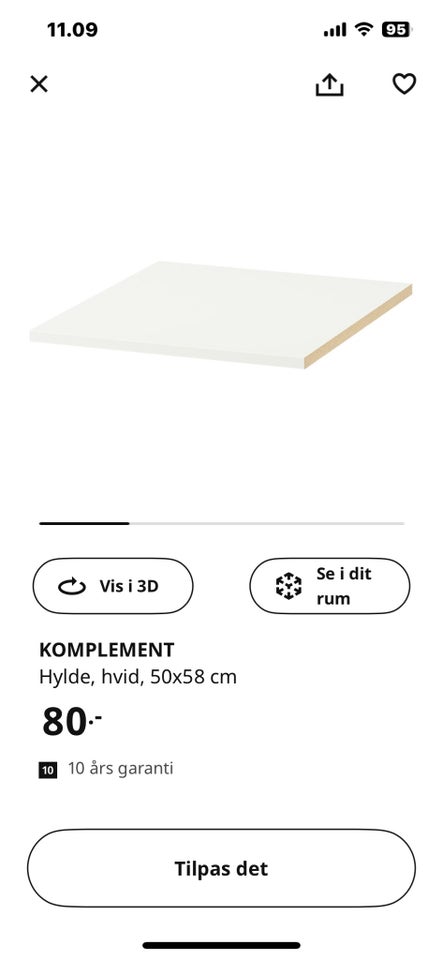 Garderobeskab, Ikea, b: 50 d: 60 h: 201
