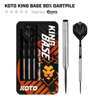 Dartpile, Koto King Base, 23 grams koto King Base 90%

Næsten ikke brugt - der medfølger ikke æske.