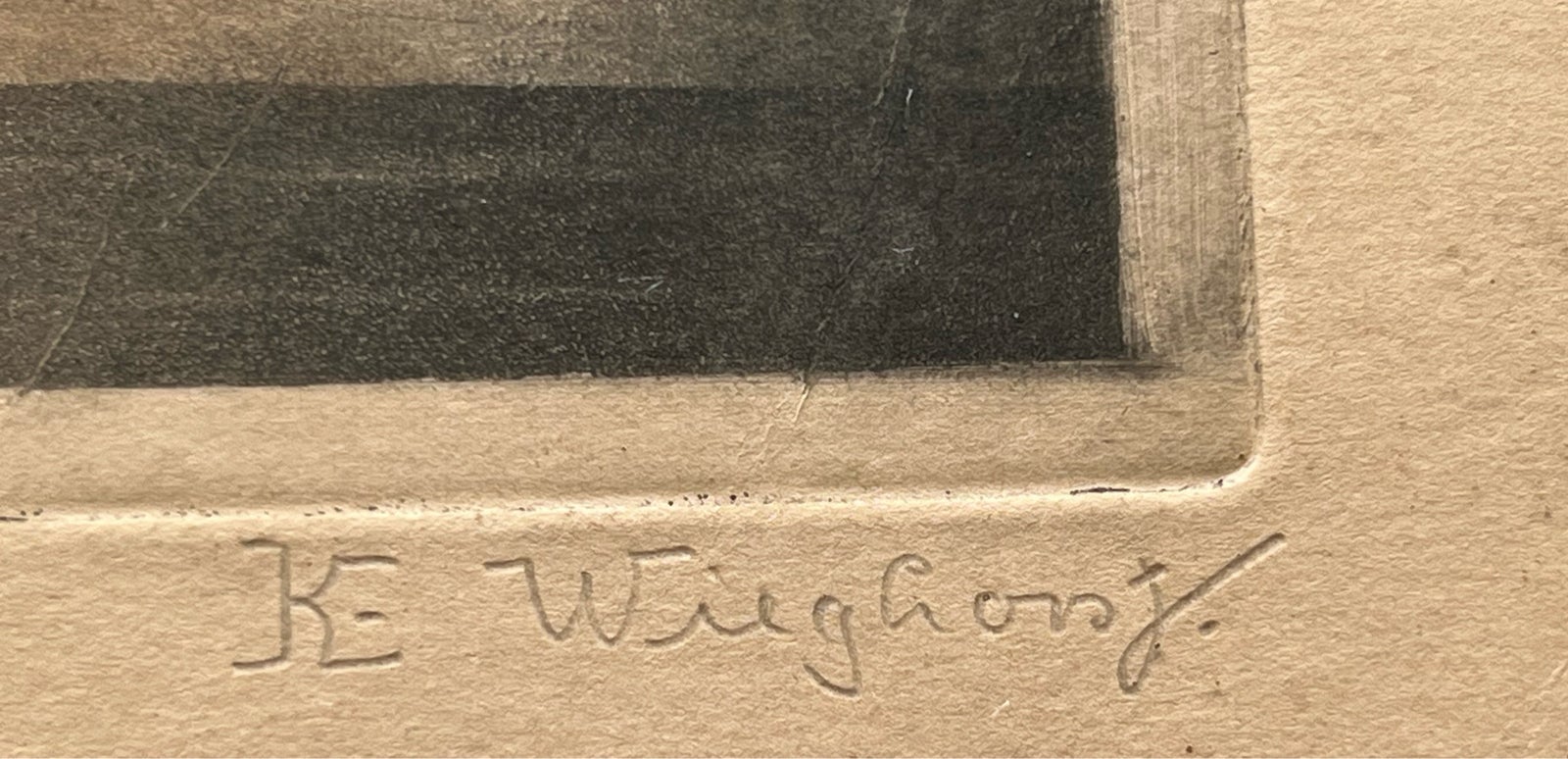 Original radering, Karl Wieghorst, b: 32,5 h: 24,5
