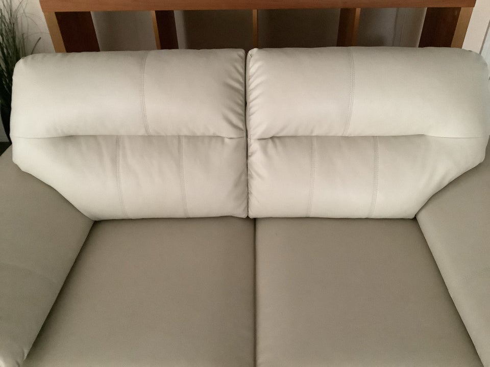 Sofa, læderlook, 2 pers.