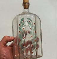 Glas, Antik mundpustet glas flaske /karaffel /vase ,