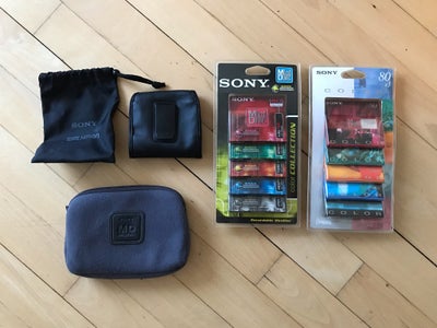 Tilbehør, Sony, Minidisc bæltetaske lomme pose, God, 1 stk uåbnet Sony 80 color 5x minidiscs : 495kr