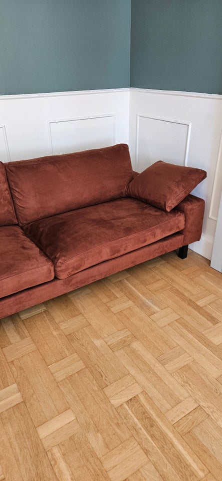 Sofa, ruskind, 4 pers.