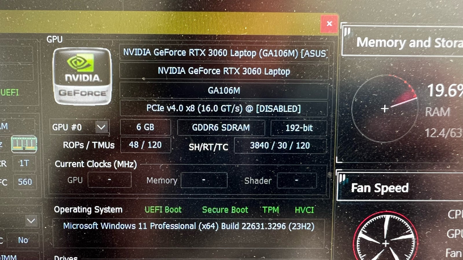 Asus ROG Strix G513QM, 3.2 GHz, 64 GB ram