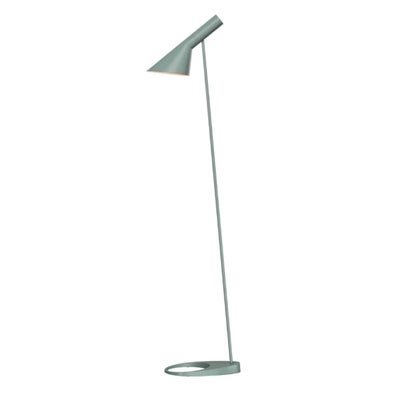 Arne Jacobsen, AJ gulvlampe , gulvlampe, Klassisk Arne Jacobsen gulvlampe i Lys petroleum. Har små r