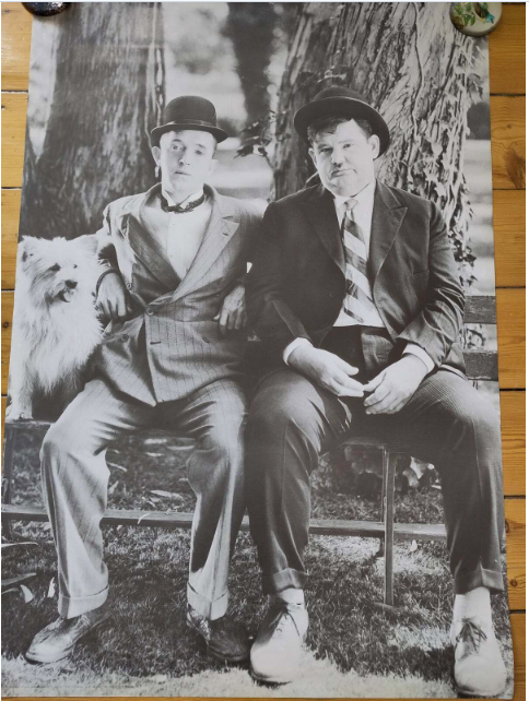 Plakat, motiv: Gøg og Gokke, Laurel and Hardy