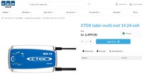 Ctek MXT 14 - brugt i perfekt stand
Batterilade...