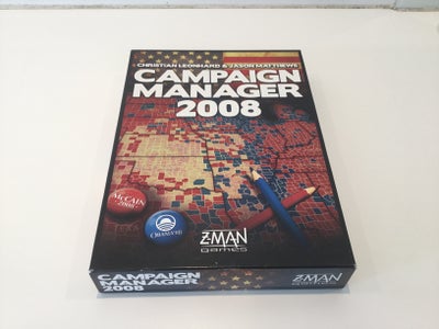 Campaign Manager 2008, brætspil, Komplet og ubrugt, det meste er ikke pakket ud. 
Se billeder for sp