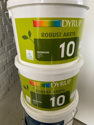Vægmaling , Dyrup, 30 liter, Lys Råhvid, Maling til overs fra Renovering 

Dyrup Robust Akryl Glans 