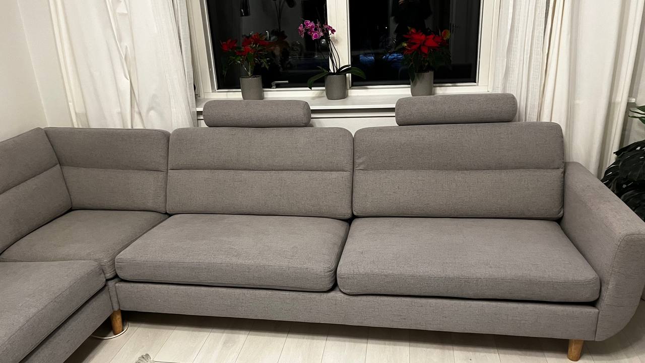 Sofa, polyester, 7 pers.