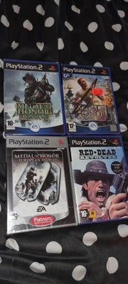 Medal of honor & Red Dead Revolver uåbnede, PS2, 
Fragt til GLS Shop inkluderet! :)
Sælges meget ger