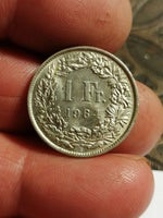 Vesteuropa, mønter, 1 franc