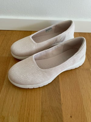 Ballerinasko, str. 39, Skechers,  Lys beige,  Textil,  Næsten som ny, Sælger super fine ballerinasko