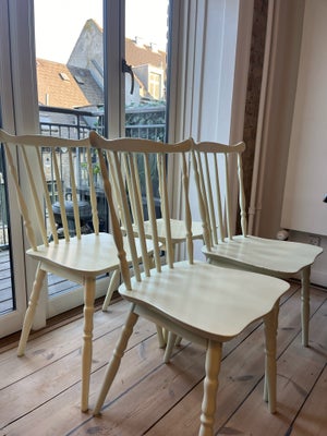 Spisebordsstol, Træ, Sælger disse fire stole. Brugt som spisebordsstole, men kan bruges til mange ti