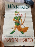 Retro plakat , Walt Disney, motiv: Robin Hood