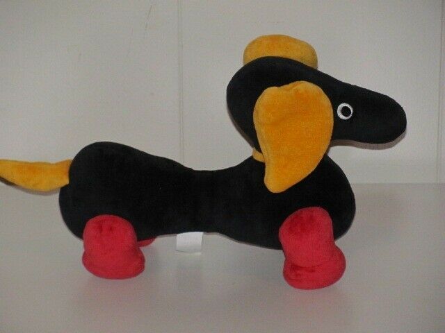 Brio hund bamse retro vasket 22cm+hale kludedukker, Brio