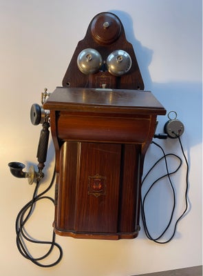 Telefon, Gammel dansk telefon med “abeøre”, Original dansk og antik telefon fra Jydsk Telefon Akties