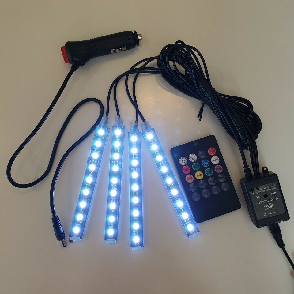 Lys og lygter, NY! 36 RGB LED Lydkontrol + Fjernbetjening