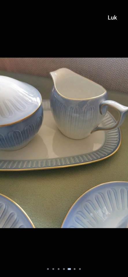 Porcelæn, kagetallerken kaffekop sukkerskål flødekande