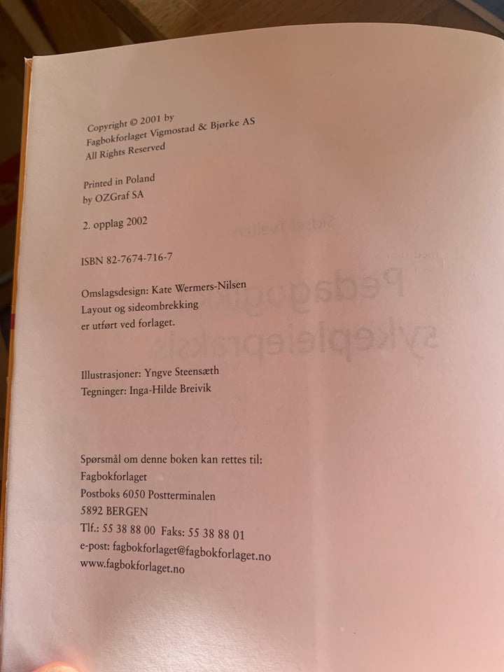 Pedagogik i sykepleiepraksis, Sidsel Tveiten, år 2002