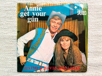 LP, Daimi & David Holliday, Annie Get Your Gun, LP udgivet i 1968.
Genre: Musical
Stand vinyl: VG, v