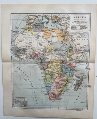 Kort over Afrika, motiv: Afrika, b: 25 h: 30, Pr stk
Begge for 50kr