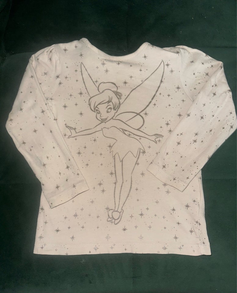 Bluse, Disney bluse trøje 92 hvid guld klokkeblomst, Disney