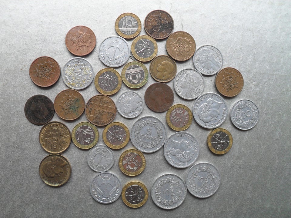 Vesteuropa, mønter, 20 FRANC
